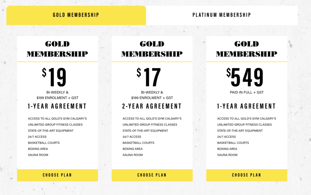 Membership plans